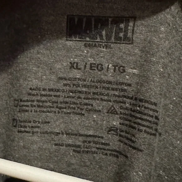 NWOT Gray Marvel Superheroes Short Sleeve T Shirt XL - Picture 2 of 4